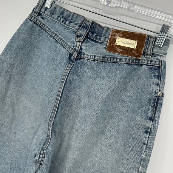 Vintage 90s Women's Lawman Group International Button Fly Blue Denim Mom Jeans - Picture 7 of 8